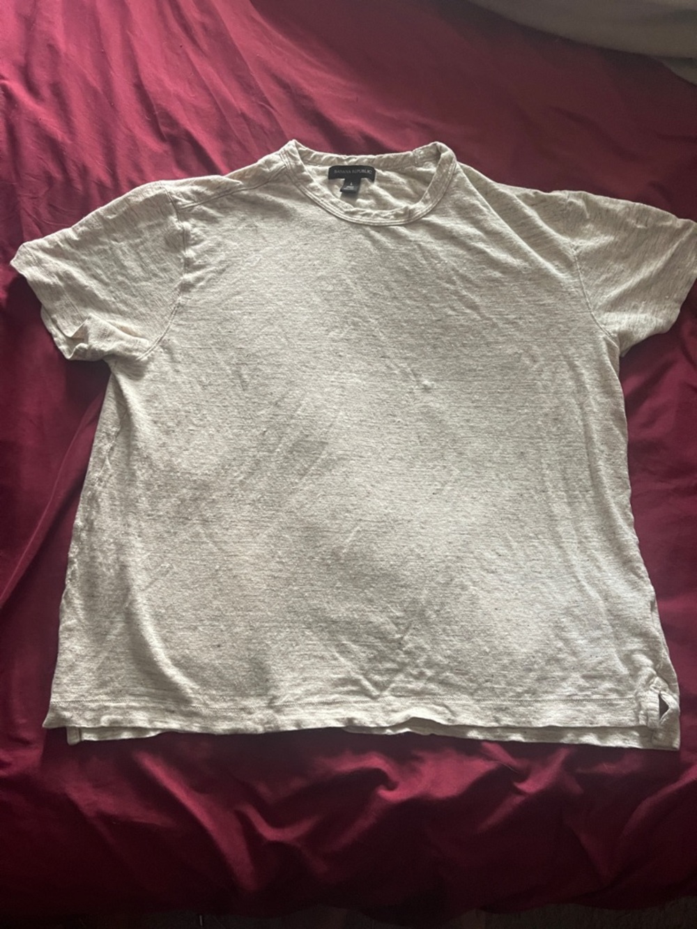 Women’s Banana Republic Large Crewneck Short-Sleeve Shirt - Oatmeal